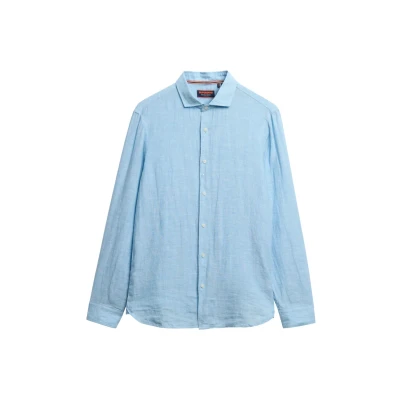 Abbildung von Superdry Vacation LONG Sleeved Hemd, Herren, Größe: Medium, Sea blue chambray