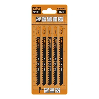 Abbildung von CMT ORANGE TOOLS JT344D 5 HCS STICHSÄGEBLÄTTER FÜR EBENES UND ROHES HOLZ 132X4X6TPI