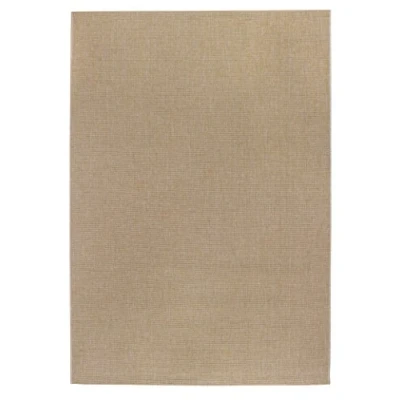 Abbildung von Webteppich Kurzflor Flachgewebe Uni beige 50 x 80 cm . Weitere Farben und Größen verfügbar
