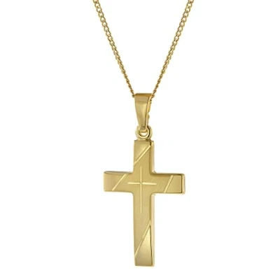 Abbildung von trendor 41906 Halskette mit Kreuzanhänger Gold 333/8K Kreuz 21 mm