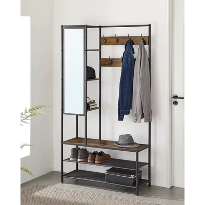 Abbildung von VASAGLE Garderobenständer Garderobe, mit Schuhbank, 35 x 98 182 cm