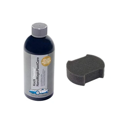 Abbildung von Kunststoffpflege Nano Magic Plast Care Koch Chemie 500 ml inkl. Schwamm