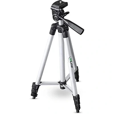 Abbildung von InLine 48002C Stativ für Digitalkameras und Videokameras, Aluminium, Höhe max. 1,30m, schwarz / silber