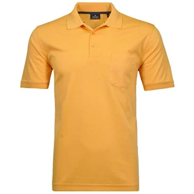 Abbildung von RAGMAN Herren Softknit Polo mit Brusttasche Kurzarm, 540391, GELB, M
