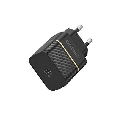 Abbildung von OtterBox USB C EU Ladegerät 20W, Schnellade Funktion für Smartphone und Tablet, Sturzgeschützt Robust, Schwarz