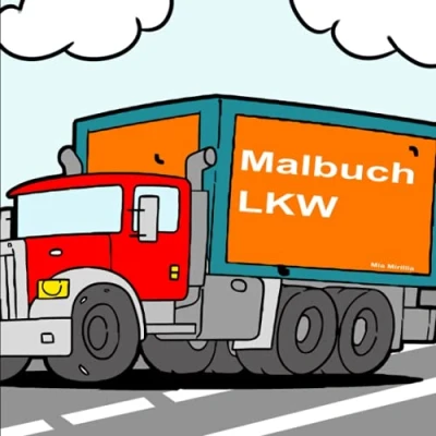 Abbildung von Malbuch LKW: Laster, Traktoren und Feuerwehrautos zum Ausmalen für Kinder ab 3 Jahren