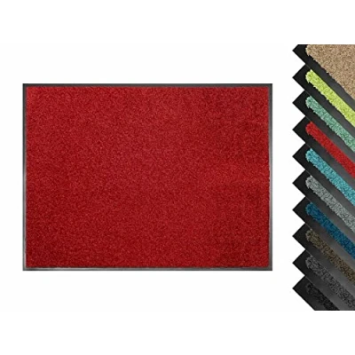 Abbildung von Primaflor Fußmatte Sydney, Rot, 40x60cm, Verschiedene Größen und Farben, rutschfeste Schmutzfang Matte, Robuster Tür Vorlger Sauberlauf für den Eingang Flur