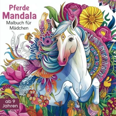 Abbildung von Pferde Mandala Malbuch für Mädchen ab 9 Jahren: Kreatives Ausmalbuch mit wunderschönen Motiven Pferdebuch zum Ausmalen, Entspannen und Achtsamkeit