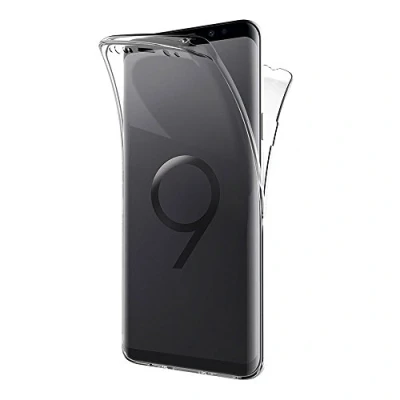 Abbildung von AICEK Samsung Galaxy S9 Plus Hülle, 360Full Body Transparent Silikon Schutzhülle für Case Crystal Clear Durchsichtige TPU Bumper Handyhülle (6,2 Zoll)