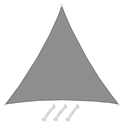 Abbildung von AMANKA 98% UV Schutz: 5x5x5 Sonnensegel Dreieckig Wasserdicht Terrassendach Sonnenschutz Dreieck Garten für Trampolin Pergola D Ring Pool