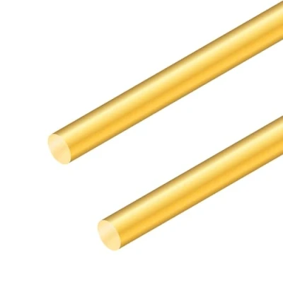 Abbildung von 2PCS 10mm Messingstab, iMeistek 200mm Länge Messing massiv Rundstab für Drehbank Bar Stock, RC Modelle DIY Crafts