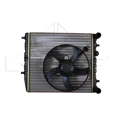 Abbildung von NRF 53021 Kühler, Motorkühlung Aluminium 430 415 23 Kühlrippen mechanisch gefügt SKODA: Roomster, Fabia 2 Schrägheck, Combi