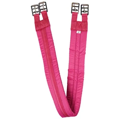 Abbildung von Rhinegold 0 Cotton Padded Girth 54 Raspberry Gurt, Himbeere, 137,2 cm