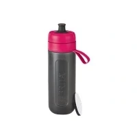 Abbildung von BRITA Sport Wasserfilter Flasche Modell Active Dark Blue (600ml) inkl. 2x MicroDisc Filter Quetschbare BPA freie für unterwegs, filtert Chlor, organische Verunreinigungen, Hormone &amp;