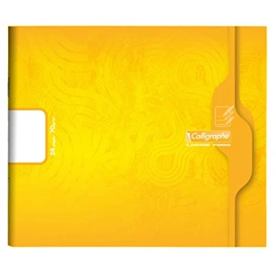 Abbildung von Clairefontaine 7702C Heft Calligraphe 17x14,7 cm, 12 Blatt, blanko, 70g, Gelb, 1 Stück