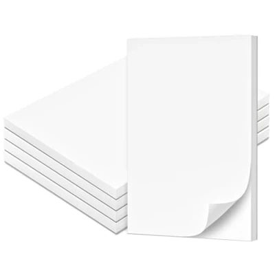 Abbildung von Fantastino® A5 Notizblock blanko 5 Stück, 250 Blatt (50 pro Block) 90 g/m² Premium Papier. Notizblöcke klein, Schreibblock, mini Notizzettel abreißbar für Büro, Haushalt, Schule, Uni