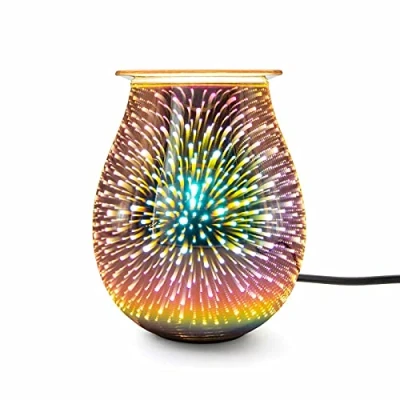 Abbildung von Candle Brothers elektrische Duftlampe Jupiter Aromalampe für Duftwachs Raumduft Elektrisch Bunte aus Glas mit Lichtspiel Lampe Büro, Schlafzimmer, Yoga