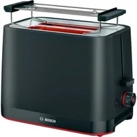 Abbildung von BOSCH Toaster &quot;MyMoment TAT3M123&quot;, 2 Schlitze, für Scheiben, 950 W, entnehmbarer Brötchenaufsatz, Auftaufunktion, Brotzentrierung, AutoOff