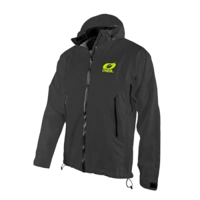 Abbildung von O&#039;NEAL Mountainbike Jacke MTB DH Downhill FR Freeride Wasserdicht, Unterarmbelüftung, Soft Touch Material Tsunami Rain Jacket Erwachsene Schwarz Größe L