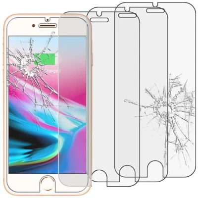 Abbildung von ebestStar kompatibel mit iPhone 7 Plus Panzer Schutz Glas (x3 Stück) 8 Plus, 6 6S Schutzfolie, 9H gehärte Schutzglas, HD Displayschutz, Ultrabeständig