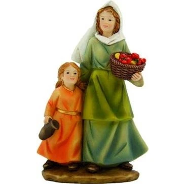 Abbildung von Unbekannt Krippenfiguren Mutter mit Kind geeignet für 9cm Figuren