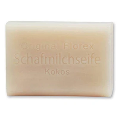 Abbildung von Florex Schafmilchseife Kokos hochwertige Seife mit exotischem Duft verwöhnt die Haut 100 g