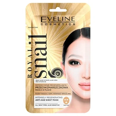 Abbildung von Eveline Cosmetics Royal Snail Intensiv regenerierende Anti Age Tuchmaske, 1 Stk