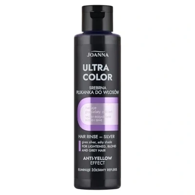 Abbildung von Joanna Ultra Color Silberne Farbspülung für Blondes und Helles Haar Aschgrauer Farbton Natürlicher Glanz Beseitigt Gelbstich in Hellt das auf Revitalisiert es 150 ml