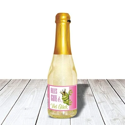 Abbildung von Piccolo Tierische liebe Grüße Alles Gute und viel Glück Beerenperlwein 0,2 l Sekt halbtrocken prickelnd freischer Fruchtsecco Perlwein aus weißen Beeren