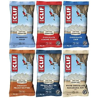 Abbildung von Clif Bar Variety Pack (6 x 68g) der beliebte Energieriegel aus den USA Mixbox zum Testen mit 6 Geschmäckern