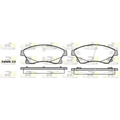 Abbildung von ROADHOUSE 21431.12 Bremsbelagsatz Vorderachse mit akustischer Verschleißwarnung Klebefolie Zubehör OPEL: Astra J Sports Tourer