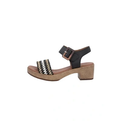 Abbildung von Remonte Sandalette, Blockabsatz, Plateau, Sandale, Sommerschuh mit Bandage in Bastoptik