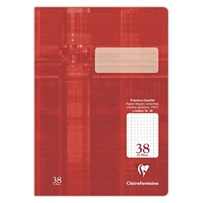 Abbildung von 25 x Clairefontaine Schulheft A4 32 Blatt Lineatur 38 kariert perforie