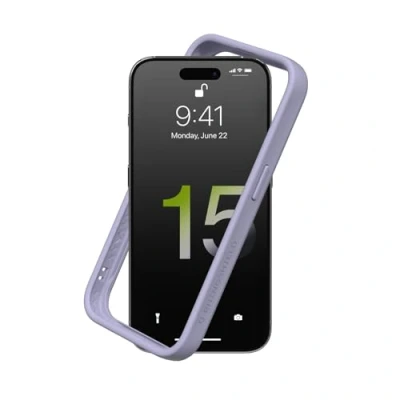 Abbildung von RhinoShield Bumper Case kompatibel mit [iPhone 15 Pro Max] CrashGuard Stoßdämpfende Schutzhülle im schlanken Design 3.5 Meter Fallschutz Lavender
