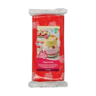 Abbildung von FunCakes Rollfondant Fire Red: Einfach zu verwenden, glatt, flexibel, weich und biegsam, perfekt zum Dekorieren von Kuchen, halal, koscher glutenfrei, 1 kg (1er Pack)