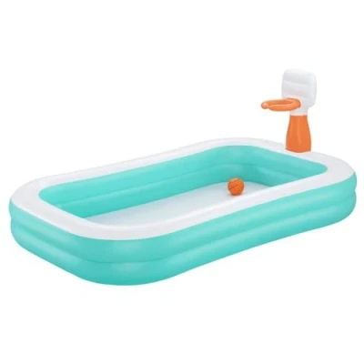 Abbildung von Bestway Family Pool Dunk N&#039; Splash mit Basketballkörben 251 x 168 102 cm