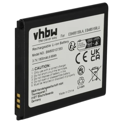 Abbildung von vhbw 1x Akku kompatibel mit Samsung Galaxy Xcover II, 2 Handy Smartphone Telefon (1800 mAh, 3,7 V, Li Ion)