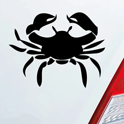 Abbildung von Hellweg Druckerei Sternzeichen Krebs Crab Tier Motorrad KFZ Roller Auto Aufkleber Sticker Heckscheibenaufkleber