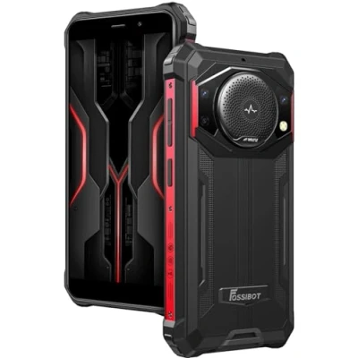 Abbildung von FOSSiBOT 10600mAh Akku Outdoor Smartphone Ohne Vertrag F101P, Octa Core 7GB 64GB, 3.5W Max Lautsprecher, 24MP Kamera, IP68 Robust Handy, Android 13, 5.45&#039;&#039; HD+, Dual SIM, Fingerabdruck, GPS Rosa
