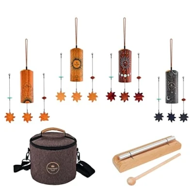 Abbildung von Meinl Sonic Energy CBCSET Cosmic Bamboo Chime esoterisches Klangspiel Set + keepdrum Klangstab