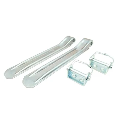Abbildung von HGW 2 * Anhänger Scharnier mit Anschraub Bock &amp; Federbolzen/Bordwandscharnier Klappenscharnier Set für Pkw (390 mm)