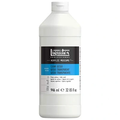 Abbildung von Liquitex 7632 Professional Gesso Transparent Acrylmedium, Acryl 946ml Transparent, klares 946 ml Flasche