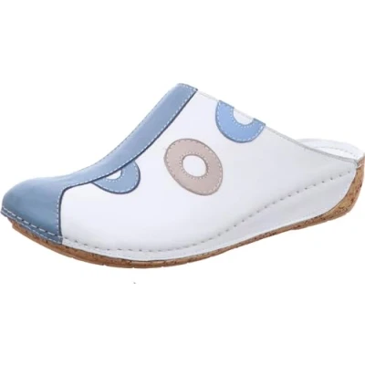 Abbildung von Gemini Damen Pantolette Leder Clog Sabot 336062 02, Größe:42 EU, Farbe:Weiß