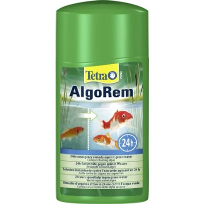 Abbildung von Tetra Pond AlgoRem 24 Stunden Soforthilfe gegen grünes Wasser im Gartenteich, bekämpft Schwebealgen, 1 L Flasche