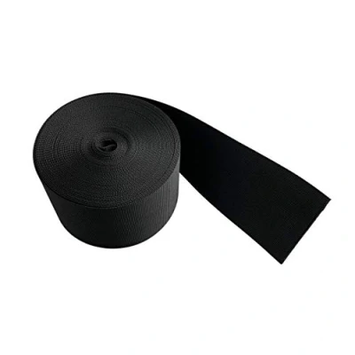 Abbildung von On1shelf 75 mm breites schwarzes Nylon Gurtband, robustes Polypropylen 10 m (75 mm)