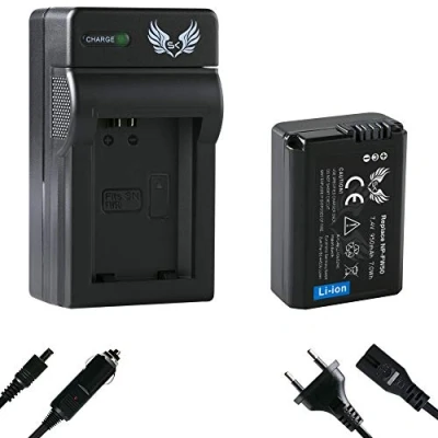 Abbildung von SK Akku Sony NP FW50 (950mAh) + Charger Ladegerät für Alpha 7 7II 7R 7S II 5100 6300 6400 6500 / NEX 6 F3 DSC RX10 IV/ZV E10