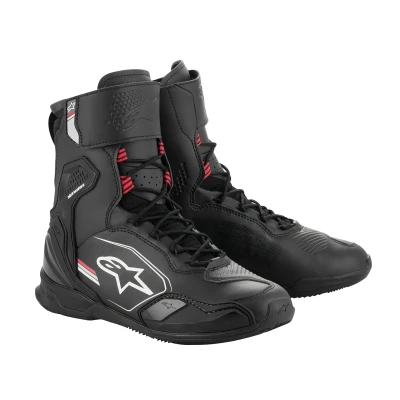 Abbildung von Alpinestars Superfaster Motorradschuhe schwarz / grau hellrot 40 Motorradstiefel (Packung, Antistatische und Öl Benzinfeste Sohle)
