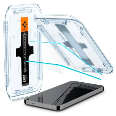 Abbildung von 2er Pack Samsung Galaxy S24 Panzerglas Spigen GLAStR Fit Screenprotector Duo + Applicator Displayschutzfolie für das