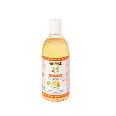 Abbildung von L&#039;AMANDE Duschgel für Damen und Herren, zitronig mit natürlichen ätherischen Ölen, Duschgel, reinigendes feuchtigkeitsspendendes Körpergel, sanfter Schaumbad Anti Aging Wirkung Rotorange