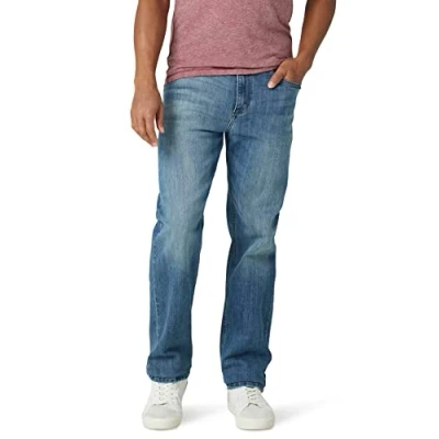 Abbildung von Wrangler Herren Freie Stretch Anpassung, Normale Passform Jeans, stahlblau, 31W / 32L
